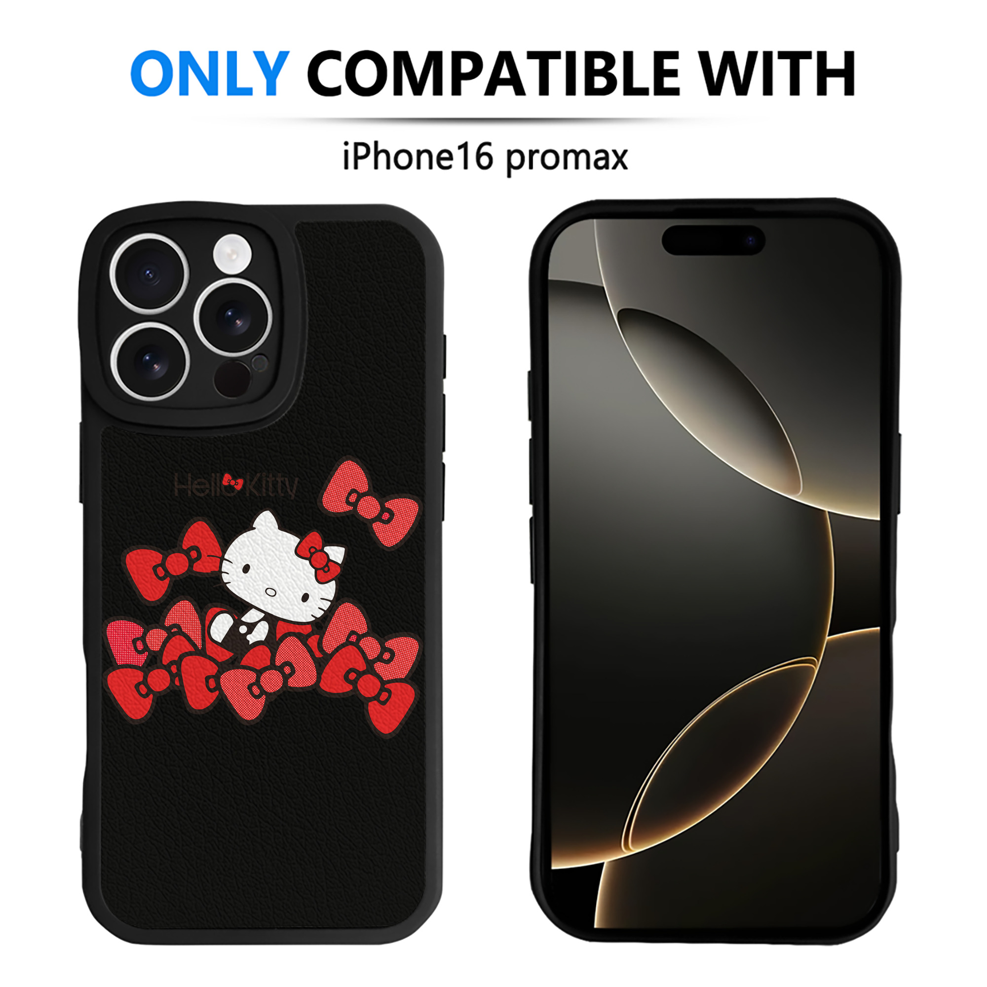 （画像用） Hello Kitty ハローキティ 【iPhone 16シリーズ対応】シリコンスマホケース（レザー調） 材質：シリコン